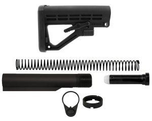 TacFire MAR050B Mil-Spec AR-15 Buffer Tube Kit Black Matte 6-Position