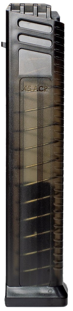 Global Ordnance 8588005940344 Stribog 10rd 45 ACP Smoke Polymer Magazine