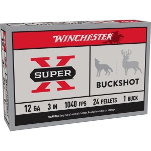 Winchester Ammo XB1231 Super X 12 Gauge 3" 24 Pellets 1040 fps 1 Buck Shot