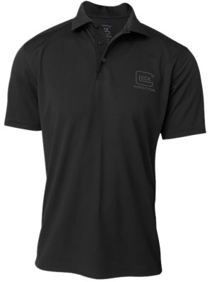 Glock AP96211 Perfection Polo Black Small Polyester Mesh Short Sleeve