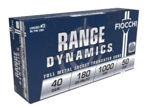 Fiocchi 40SWD Range Dynamics 40 S&W 180gr FMJ Truncated Cone 50/Box