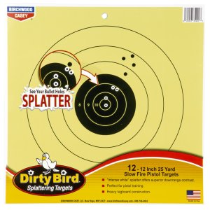 Birchwood Casey Dirty Bird 12 Inch Pistol Target 25 Yard 12 Count