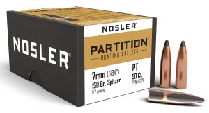 Nosler Partition 16326 7mm .284 150gr Spitzer Point 50 Pack