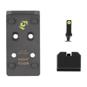 Night Fision Optic Plate + Backup Sight Combo Yellow Front Night Sight