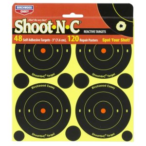 Birchwood Casey Shoot-N-C Black/Yellow Self-Adhesive 12 Targets 3"