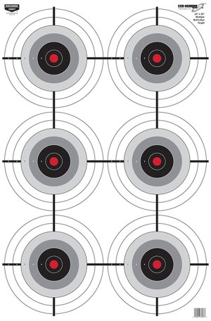 Birchwood Casey EZE-Scorer 23x35 Multiple Bullseye Target 100 Pack