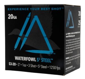 Apex 20 GA 3" Waterfowl S3 Steel 1 oz. #3 Shotgun Shells 25rd