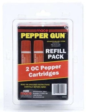 MSI Mace Pepper Gun 28g 2-Pack OC Refill Cartridges 80421