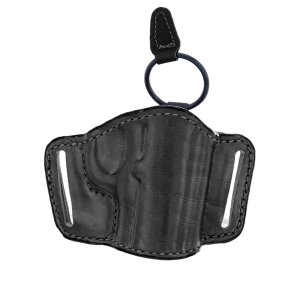 Bianchi Model 105 Minimalist Belt Holster - Right Hand - Fits 1911 Government/Commander - Leather Black