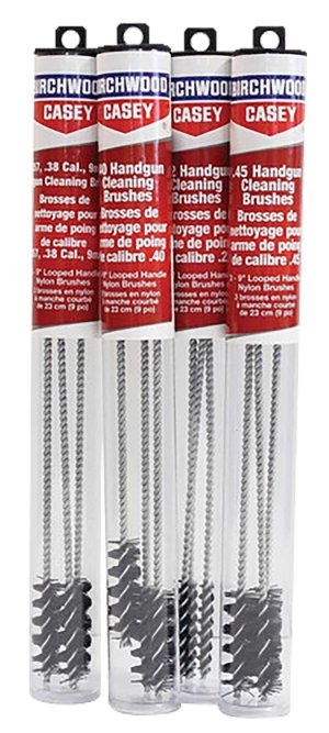 Birchwood Casey Looped Handgun Brushes 9" Nylon Bristle 3 Pack - .40 Cal