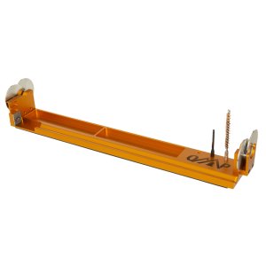 October Mountain FlightDeck Arrow Spinner Square Orange T6061 Aluminum