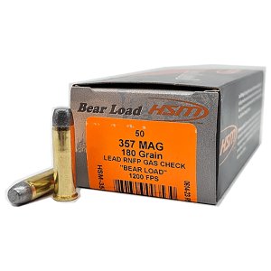 HSM Ammunition Bear Load 357 Magnum 180gr RNFP 50rd Box