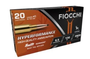 Fiocchi 65CMSCA 6.5 Creedmoor 130gr Swift Scirocco II 20 Rounds
