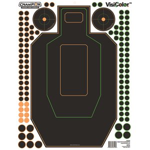 Champion Targets 46139 VisiColor Adhesive Silhouette Target, Peel & Stick, 505 Pastors Included, Bright Impact Halos