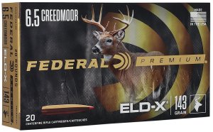Federal Premium ELD-X 6.5 Creedmoor 143 Grain 2700 fps 20 Rounds