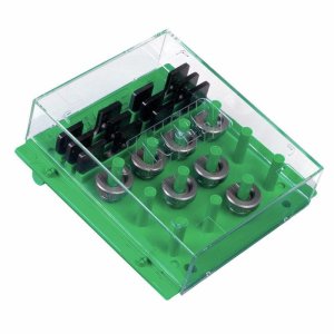 RCBS Shell Holder Rack 12 Pegs Polymer Green With Clear Lid 9461