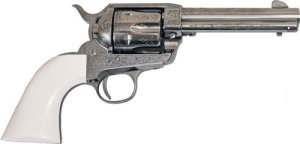 Cimarron Frontier .357 Mag 4.75" Pre-War Nickel Engraving Revolver PP400LNI