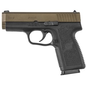 Kahr Arms CW90G93BB CW9 9mm Compact Pistol: 3.6" Barrel, 7+1 Capacity, DAO System, Stainless Steel Slide in Cerakote Burnt Bronze, Black Polymer Frame