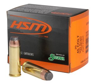 HSM Ammunition 45C9N20 Pro Pistol .45 Colt 300gr JSP 20 Rounds