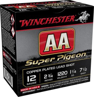Winchester Ammo AA12SP7@ AA Super Pigeon 12Ga 2.75"1 1/4 oz. #7.5