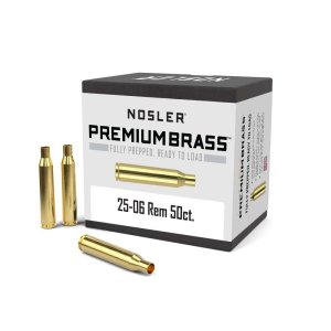 Nosler 10132 25-06 Rem 50 Count Unprimed Brass Rifle Cartridge Cases