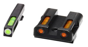 Hi-Viz GLN429 LiteWave H3 Glock Sight Set Green Tritium/Orange Fiber Optic