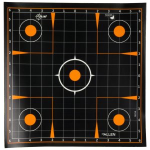 Allen EZ Aim Splash Sight-In Target 12"x12" 10 Pack - Orange/Black