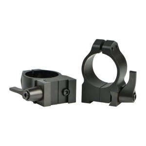 Warne 14BLM 30mm Medium QD 19mm Dovetail Rings Black