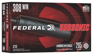 Federal 308SUB1 .308 Win 205gr HP Subsonic 20-Rounds