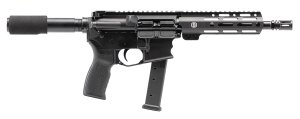 Bersa BAR9BS8BSC AR9 9mm Luger Semi-Auto Pistol, 8-Inch Barrel, 30+1 Round, Aluminum Frame, MagPul MOE+ Grip, KAW Valley XL Slim Compensator, 1:10 Twist, Class III Hard Anodized, 26-Inch Length