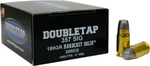 DoubleTap Ammunition Hardcast 357 SIG 180 Grain 20 Rounds 357S180HC
