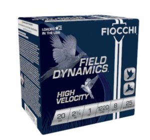 Fiocchi 20HV8 Field Dynamics 20 Gauge 2.75In High Velocity