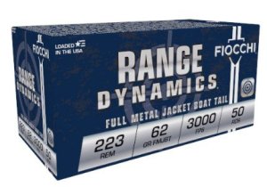 Fiocchi 223C Range Dynamics 223Rem 62gr Full Metal Jacket Boat Tail 50...