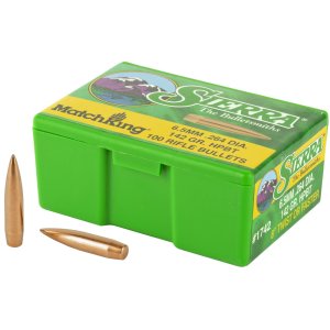 Sierra Bullets 1742 MatchKing 6.5 Creedmoor .264 142gr HPBT 100 Per Box