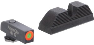 AmeriGlo GL5353 Protector Sight Set Glock Tritium Orange/Black Serrated