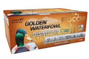 Fiocchi 123GB6 Golden Waterfowl Bismuth 12Ga 3" 1-3/8oz #6 Shot 10ct