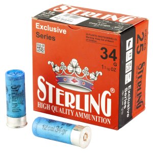 Sterling 12 Gauge 2.75" #4 Shot 1-3/16 oz Shells 25 Rounds