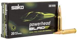 Sako JASPHB308W162B PowerHead Blade .308 Win 162gr Lead-Free Ammo 20rd