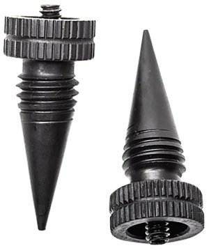 Accu-Tac LR-10 Bipod Spikes LRS-0200 Black Oxide Aluminum Screw-On
