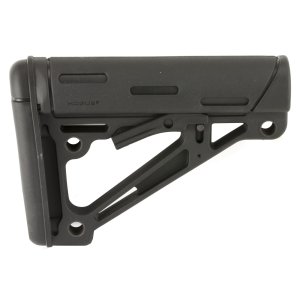 Hogue 15050 OverMolded Collapsible Buttstock Black Rubber for AR15 M16