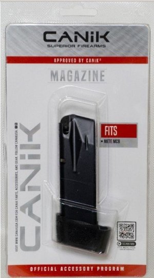 Canik MC9 15rd 9mm Luger Magazine Black Steel