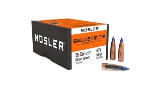 Nosler Ballistic Tip Varmint 25 Cal .257 85gr Bullets 100 Count