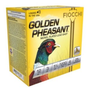 Fiocchi 12ga 3" 1-3/4oz #4 Golden Pheasant Ammo 25rds