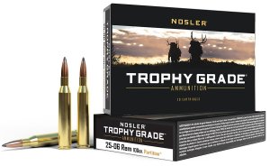 Nosler 60005 Trophy Grade 25-06 Rem 100 gr Partition 20 Rounds