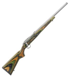 Ruger 7220 Rifle, 17 Hornet Caliber, 18.5" Threaded Barrel, Stainless Steel, Matte Finish, Green Mountain Laminate Stock, 6 Round Capacity