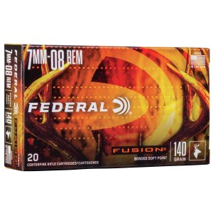 Federal F708FS1 Fusion Hunting 7mm-08 Rem 140 gr Soft Point Ammo 20/10