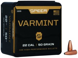 Speer 1029 Varmint 22 Cal .224 50 gr Jacketed Soft Point JSP