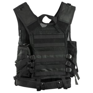 NcSTAR CTV2916B Tactical Vest Black PVC Mesh Adjustable Med-2XL