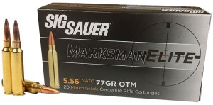 SIG Sauer Marksman Elite 5.56 NATO 77gr OTM Ammo 20 Rounds