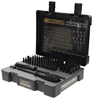 Wheeler 4001003 Screwdriver Set 100 Pieces Black Rubber Handles